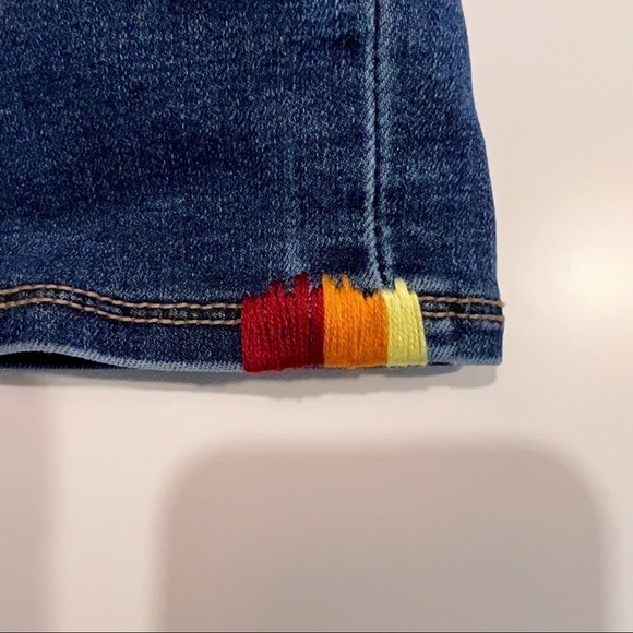 𝅺one of a kind Old Navy Rockstar Sashiko Jeans custom - Picture 3 of 16